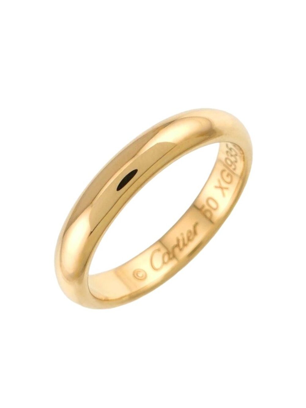 Cartier 1895 Classic Band 50 Ring 18k Yellow Gold